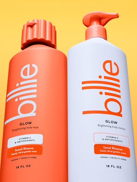 glow body lotion and wash pair