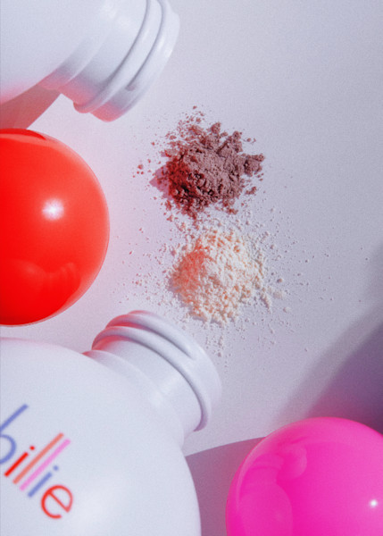 image of the bottle and texture floof dry shampoo for light and dark hair 